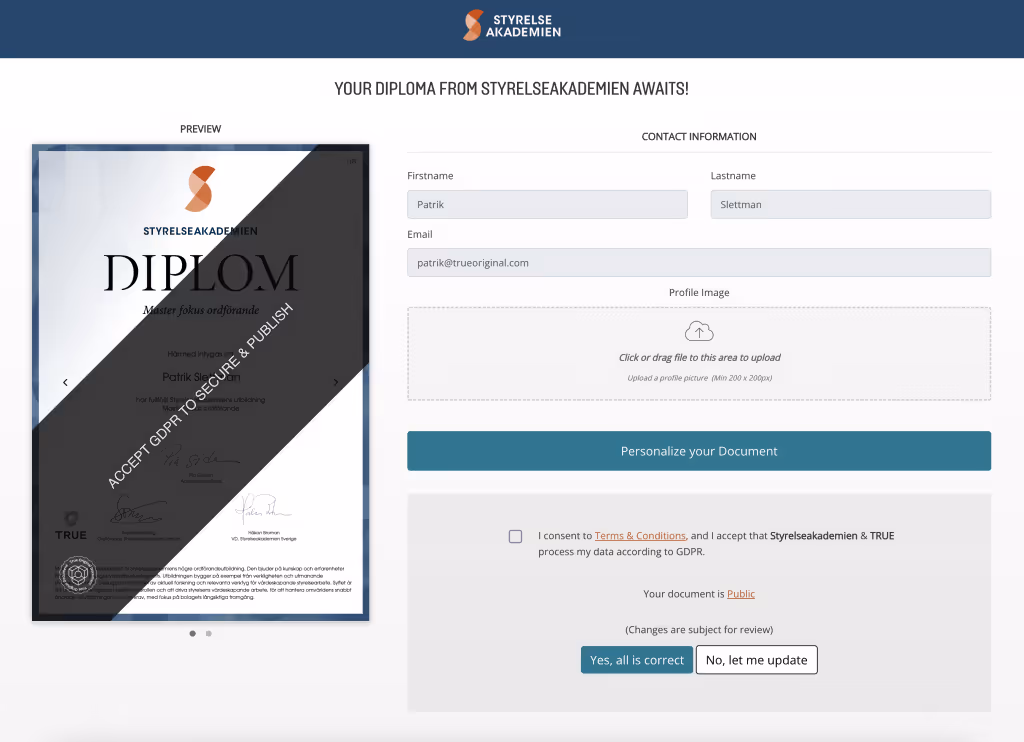 Receive Diploma Styreleseakademin