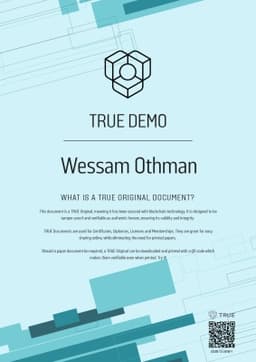 TRUE Award, TRUE - Original