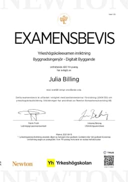 Examensbevis, Newton