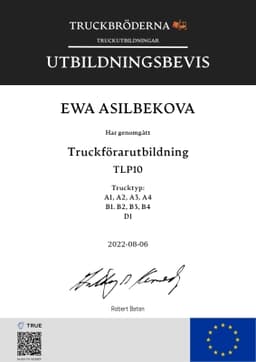 Utbildningsbevis, Truckbröderna - Gmbtruck