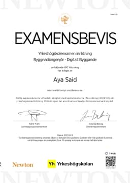 Examensbevis, Newton