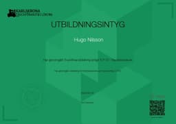 Utbildningsintyg, Karlskrona Truckförarutbildning