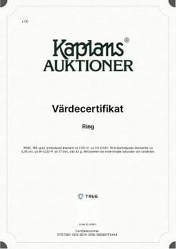 Värdecertifikat, Kaplan