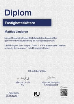 Diplom, Distansinstitutet Sverige AB