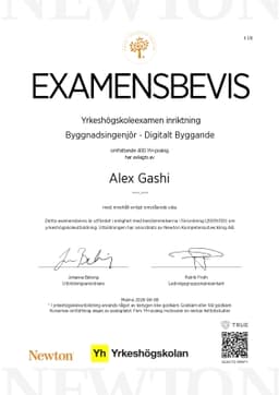 Examensbevis, Newton