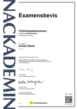 Examensbevis, Nackademin