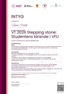 Intyg, KI - Karolinska Institutet