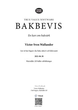 Bakbevis, Matstället AB