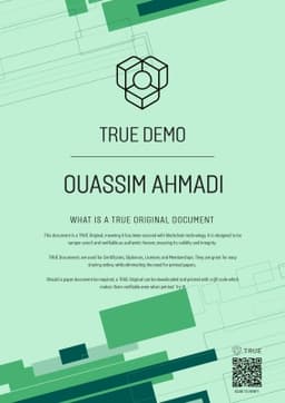 TRUE Award, TRUE - Original