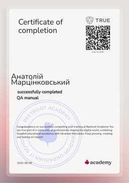 Certificate, Beetroot Academy