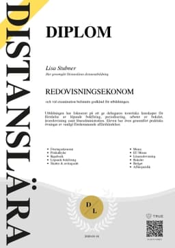 Diplom, Distanslära