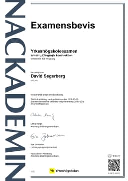 Examensbevis, Nackademin