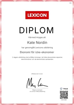 Diplom, Lexicon IT-Proffs AB