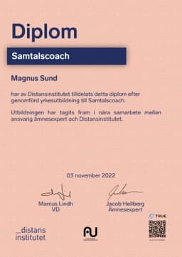 Diplom, Distansinstitutet Sverige AB