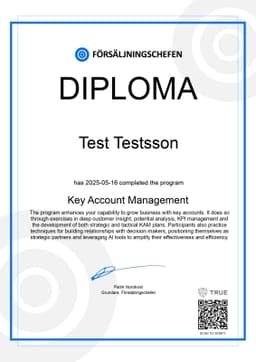 Diploma, Försäljningschefen