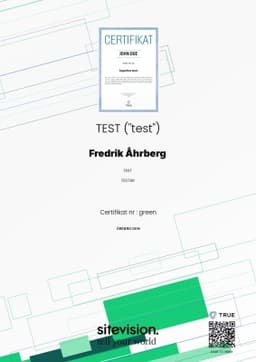 Certifikat, TRUE - Original
