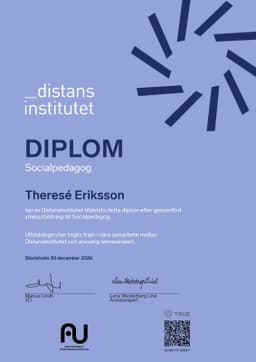 Diplom, Distansinstitutet Sverige AB