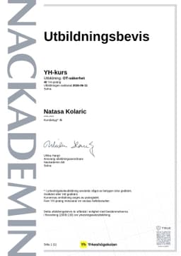 Utbildningsbevis, Nackademin