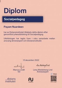 Diplom, Distansinstitutet Sverige AB