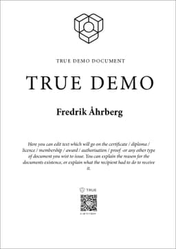 TRUE Demo Document, TRUE - Original