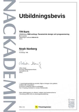 Utbildningsbevis, Nackademin